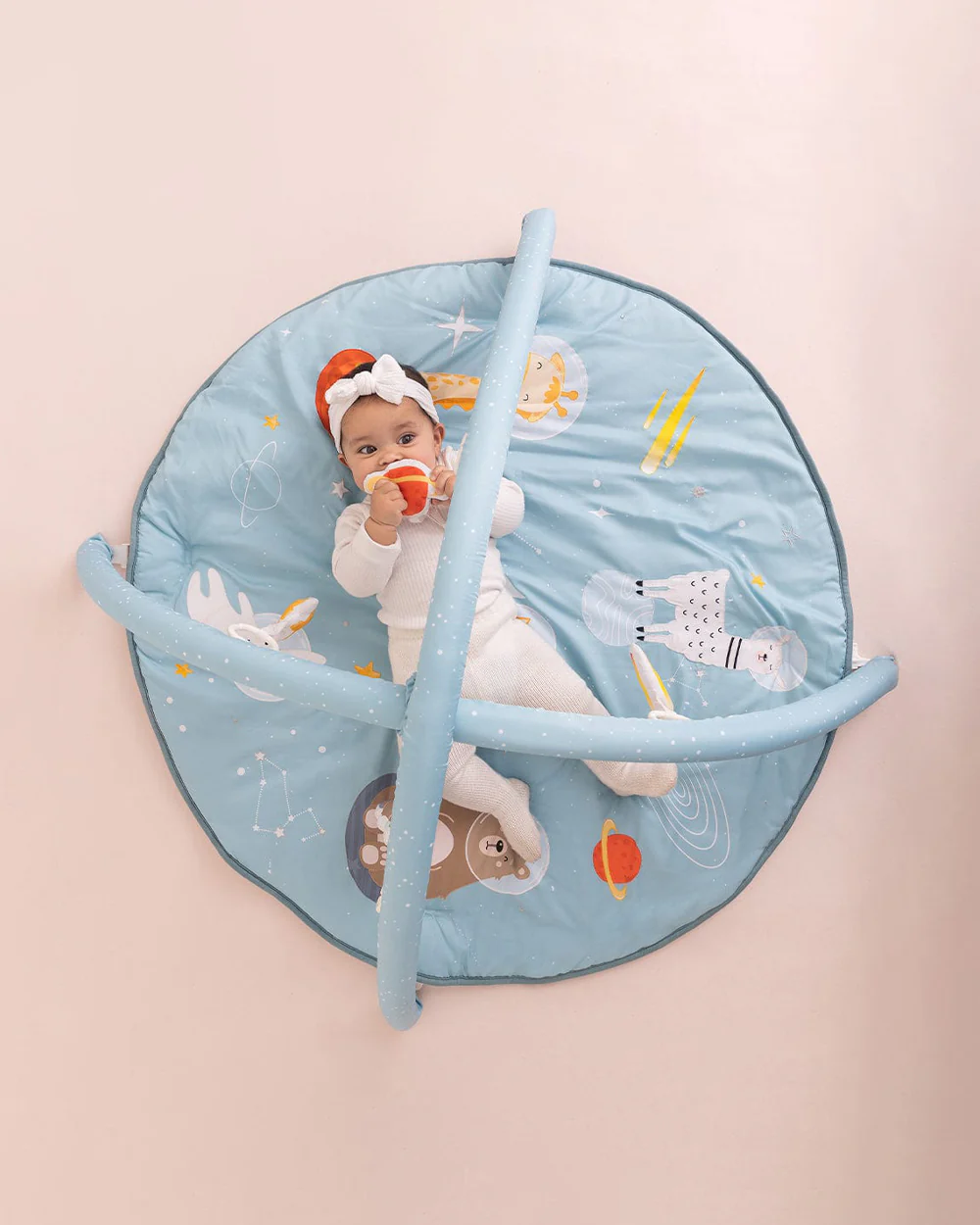 Haus & Kinder Jungle Party Baby Playgym with 5 Hanging Toys-Portable & Lightweight-Encourages Baby’s Movement-Indoor Toy-0M+ - Image 3