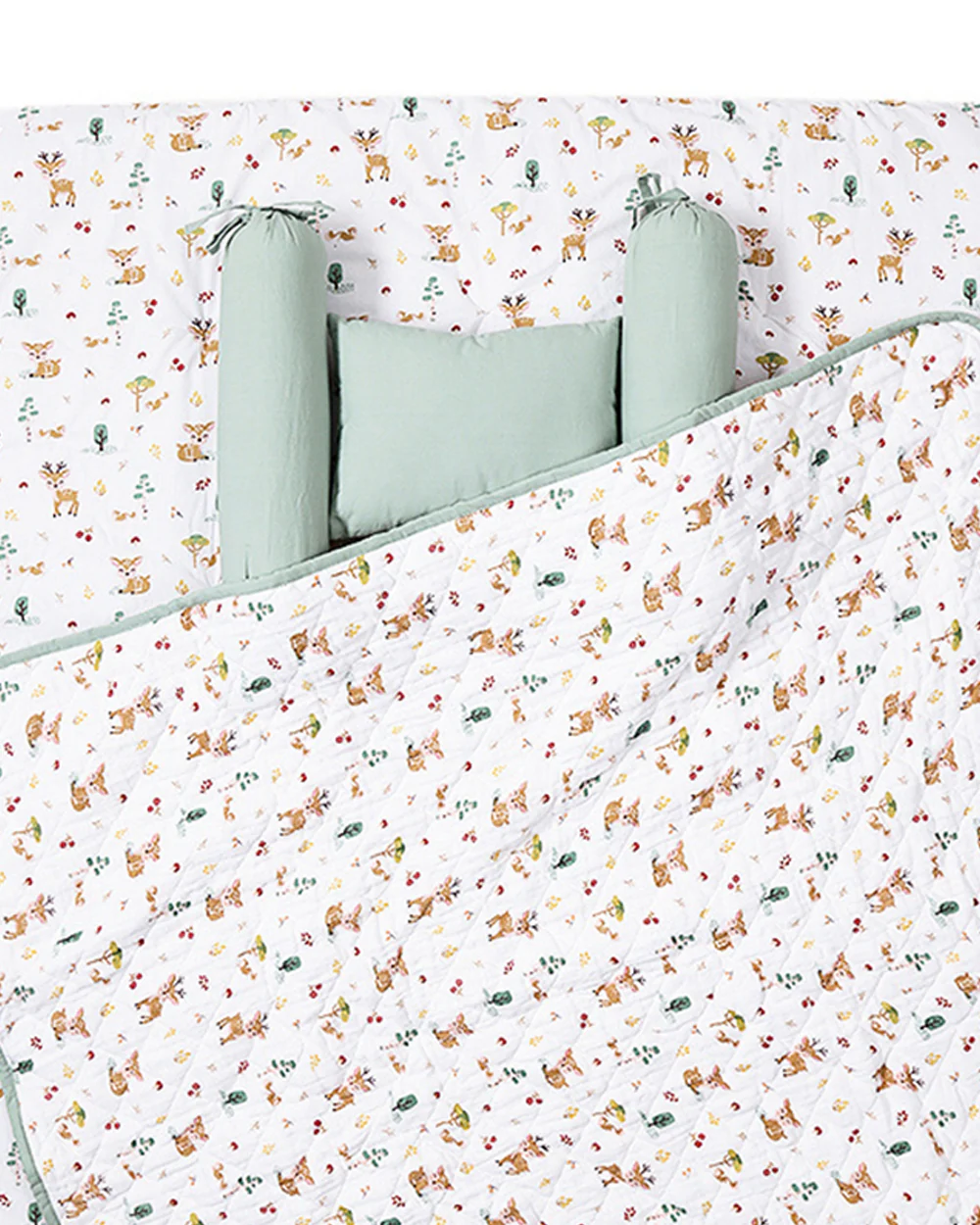 Haus & Kinder Bundle of Joy Bedding Set-With Mattress-100% Cotton-Pack of 5-Whimsical Woodland - Image 2