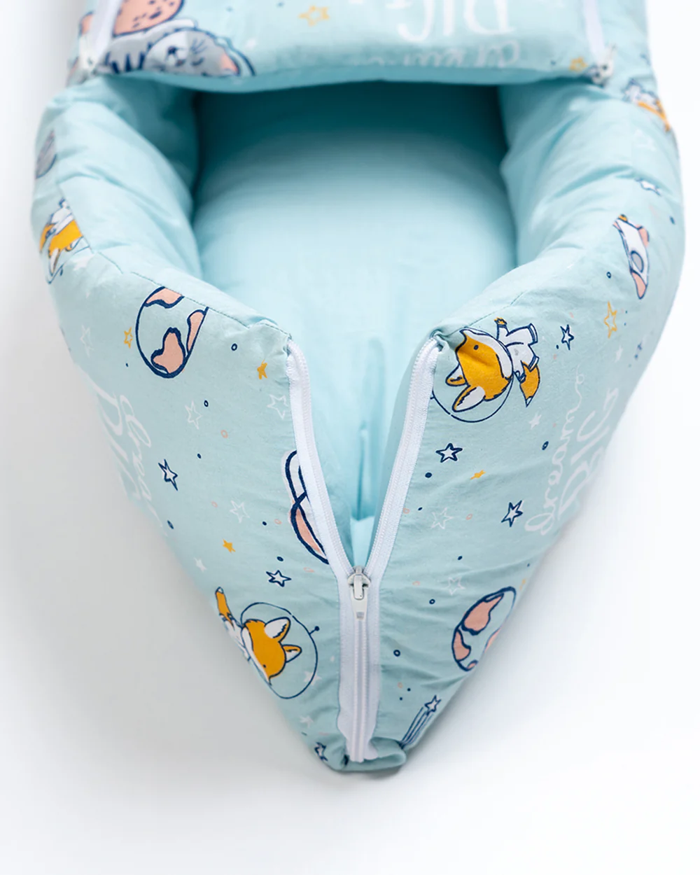 Haus & Kinder 100% Cotton Muslin-Ditsy Bloom Baby Carrier Nest Cum Sleeping Bag-Newborn Bed(0-3M) - Image 3