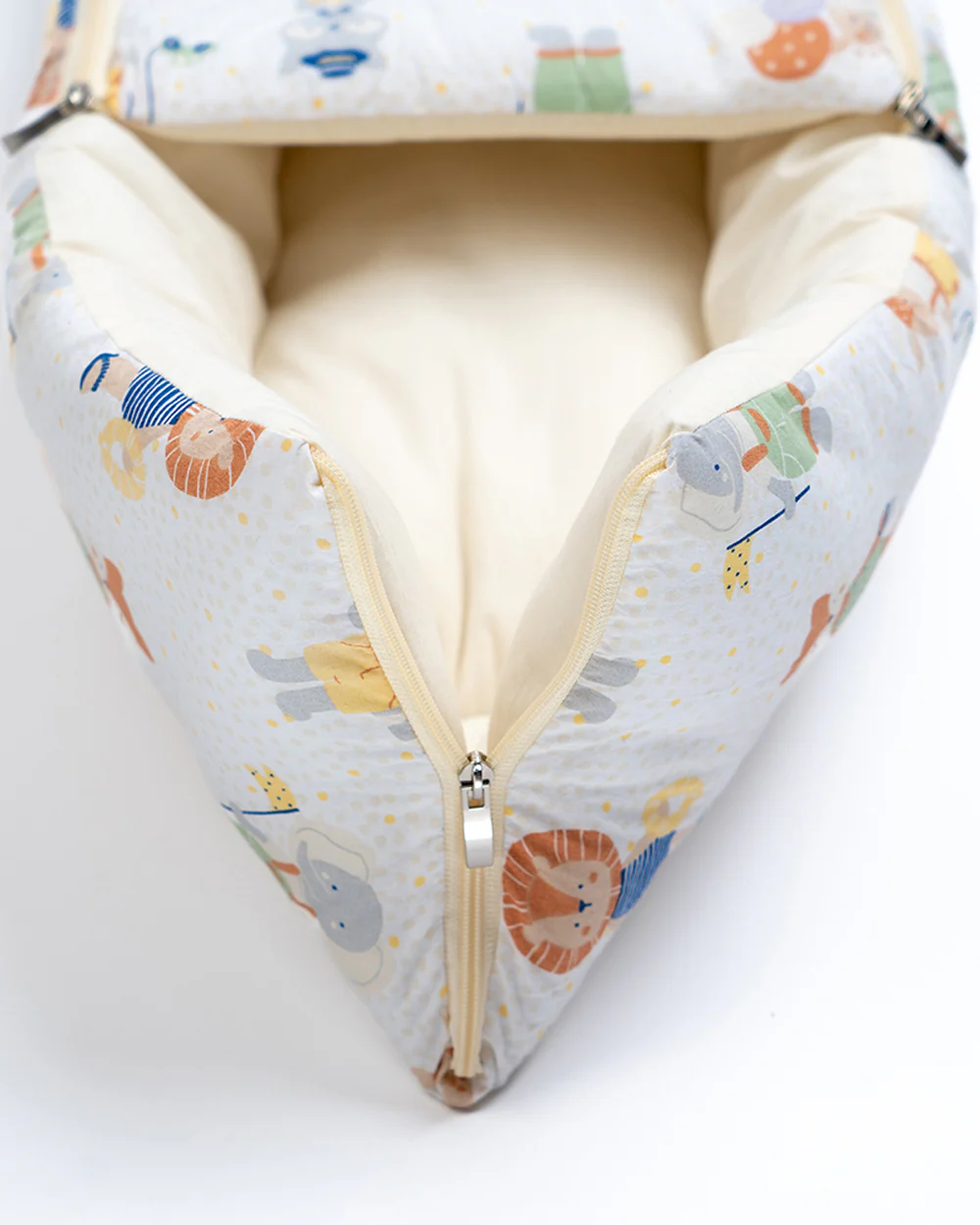 Haus & Kinder 100% Cotton Muslin-Jungle Baby Carrier Nest Cum Sleeping Bag-Newborn Bed(0-3M) - Image 3