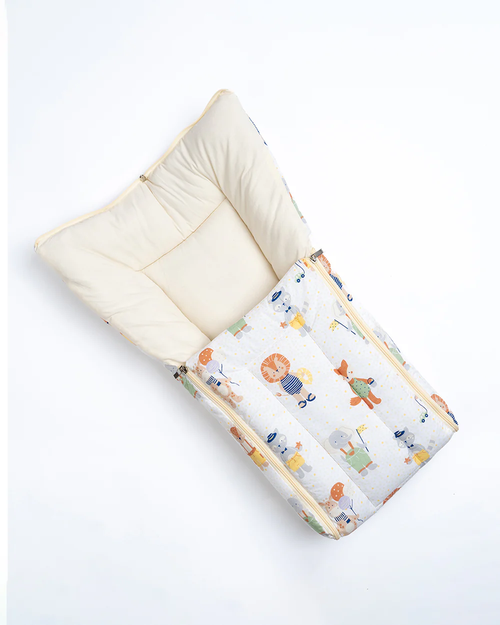 Haus & Kinder 100% Cotton Muslin-Jungle Baby Carrier Nest Cum Sleeping Bag-Newborn Bed(0-3M) - Image 5