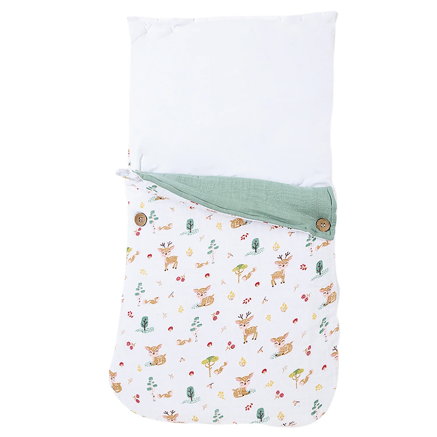 Haus & Kinder 100% Cotton Muslin-Whimsical Woodland Baby Carrier Nest Cum Sleeping Bag-Newborn Bed(0-12M) - Image 3