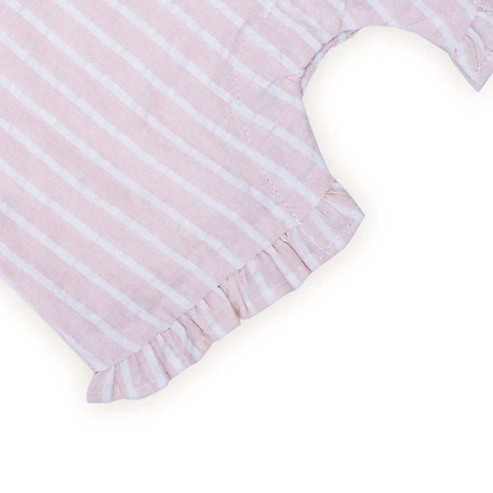 Haus & Kinder Pink Romper-Striped-Cotton-For Infants - Image 5