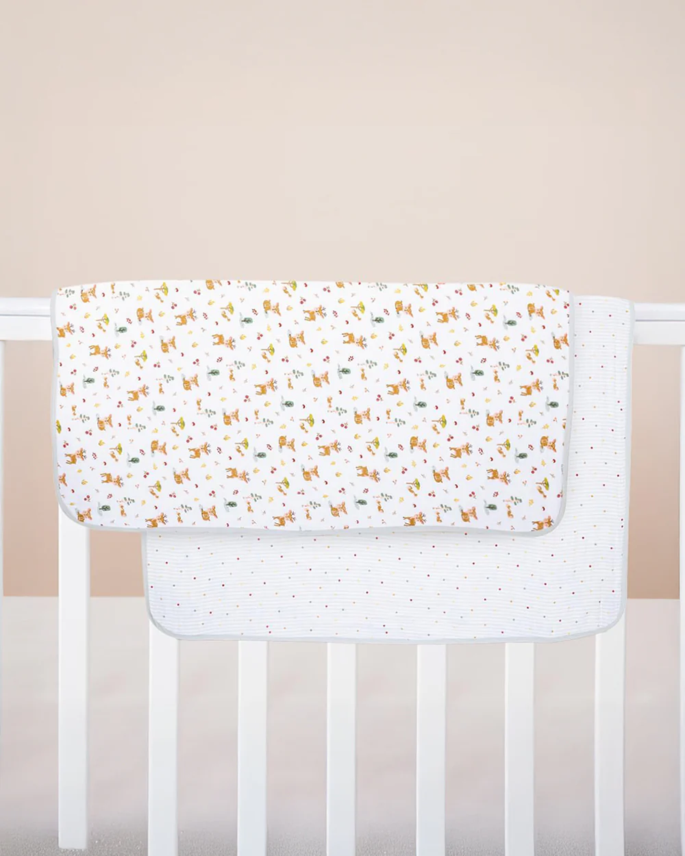 Haus & Kinder Reversible Whimsical Woodland Muslin Baby Blanket-100% Cotton Muslin-For Infants - Image 4