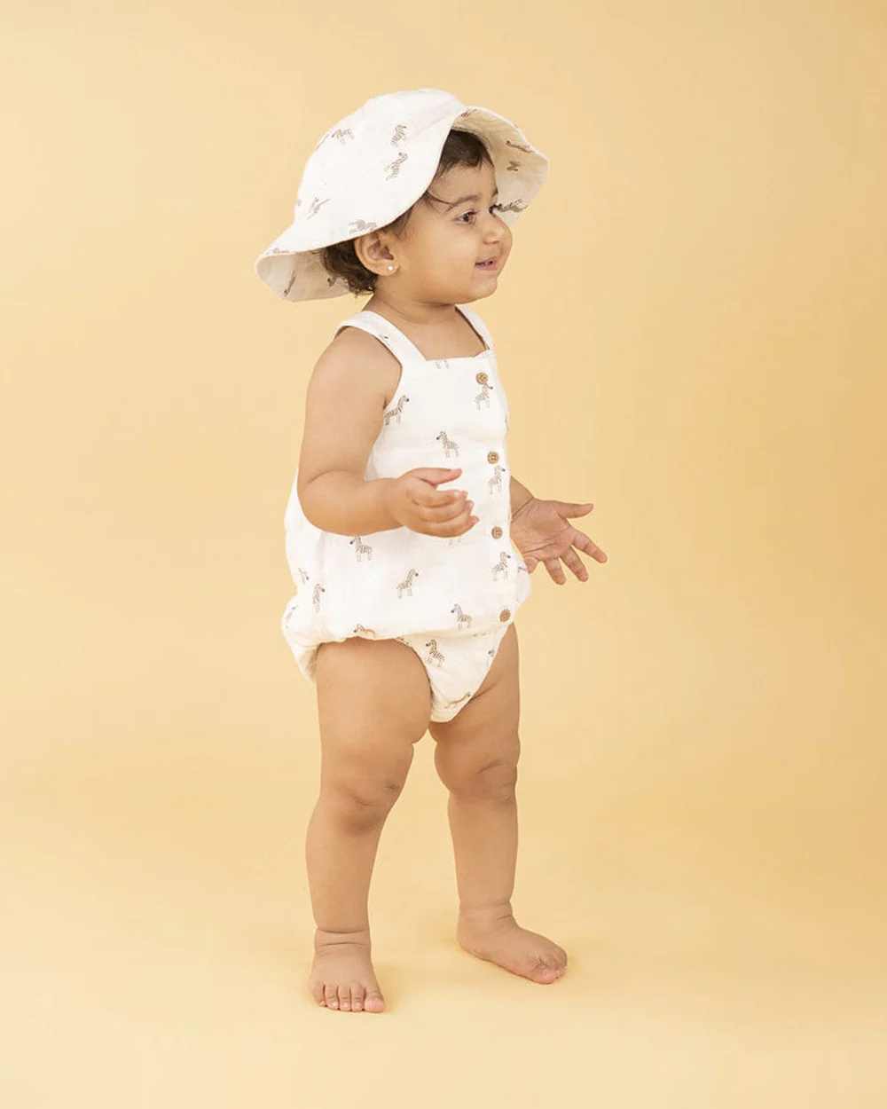 Haus & Kinder White Onesie-Zebra-Cotton-For Infants - Image 3