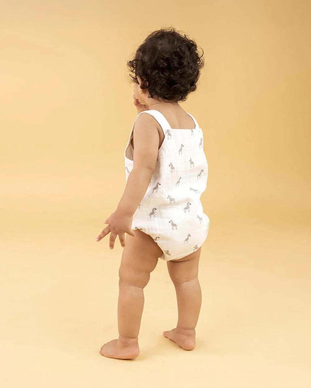 Haus & Kinder White Onesie-Zebra-Cotton-For Infants - Image 4