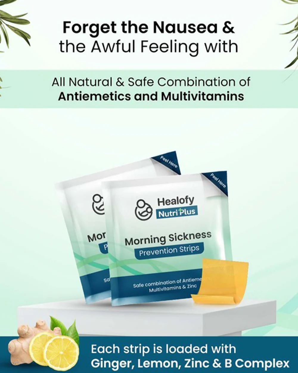 Healofy Nutriplus Morning Sickness Oral Strips- Nausea Prevention Strips - Image 4