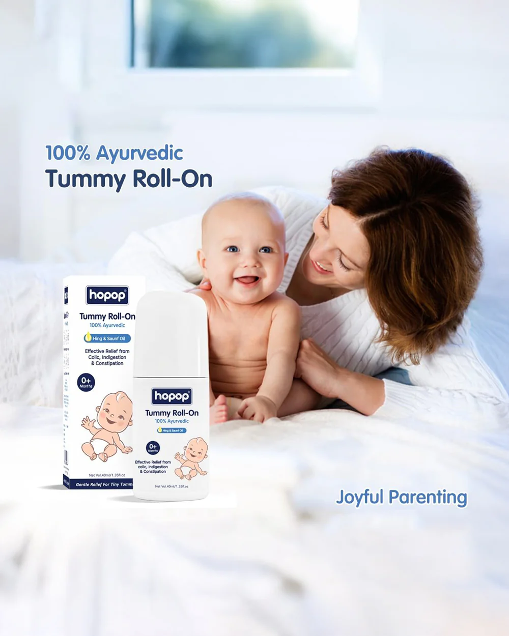 Hopop Anti Colic Tummy Roll On-100% Ayurvedic-Effective Colic, Indigestion & Constipation Relief-Vegan & Chemical Free-For Infants - Image 7