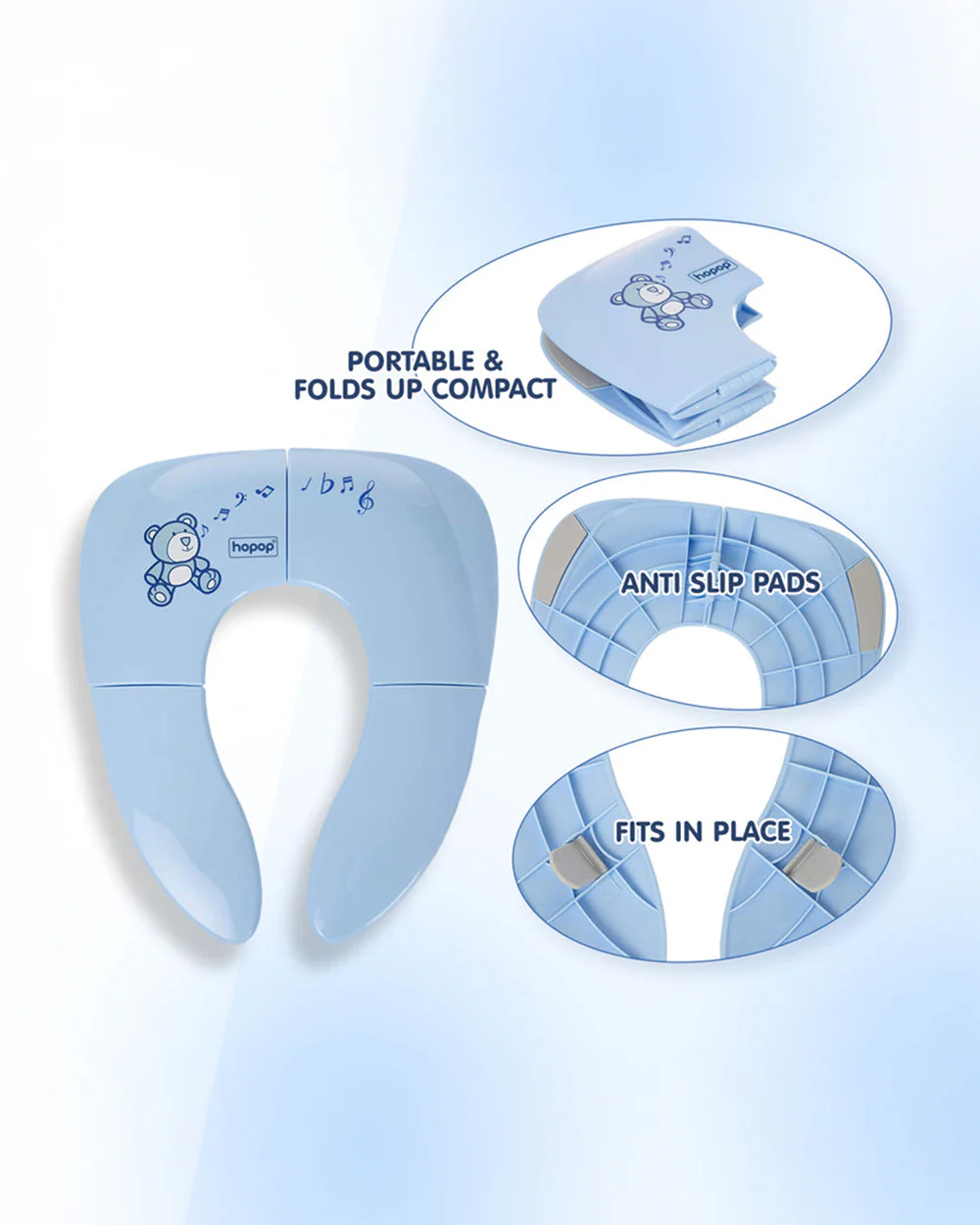 Hopop Baby Potty Seat-Foldable & Portable-Blue - Image 3