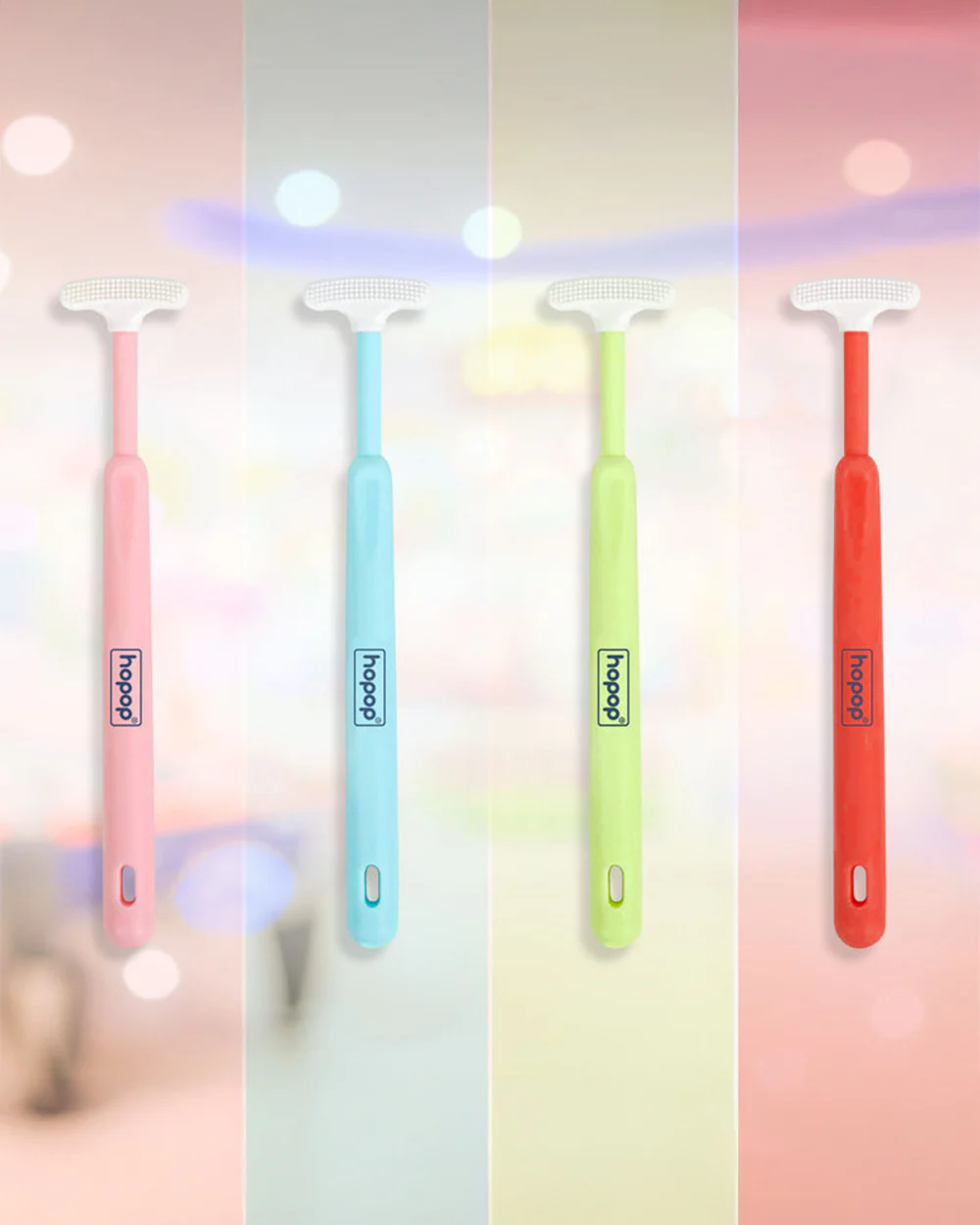 Hopop Baby Tongue Cleaner-Ergonomic Design-Red - Image 5