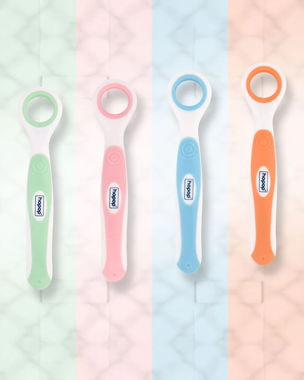 Hopop Baby Tongue Cleaner-With Rounded Edges-Orange - Image 6
