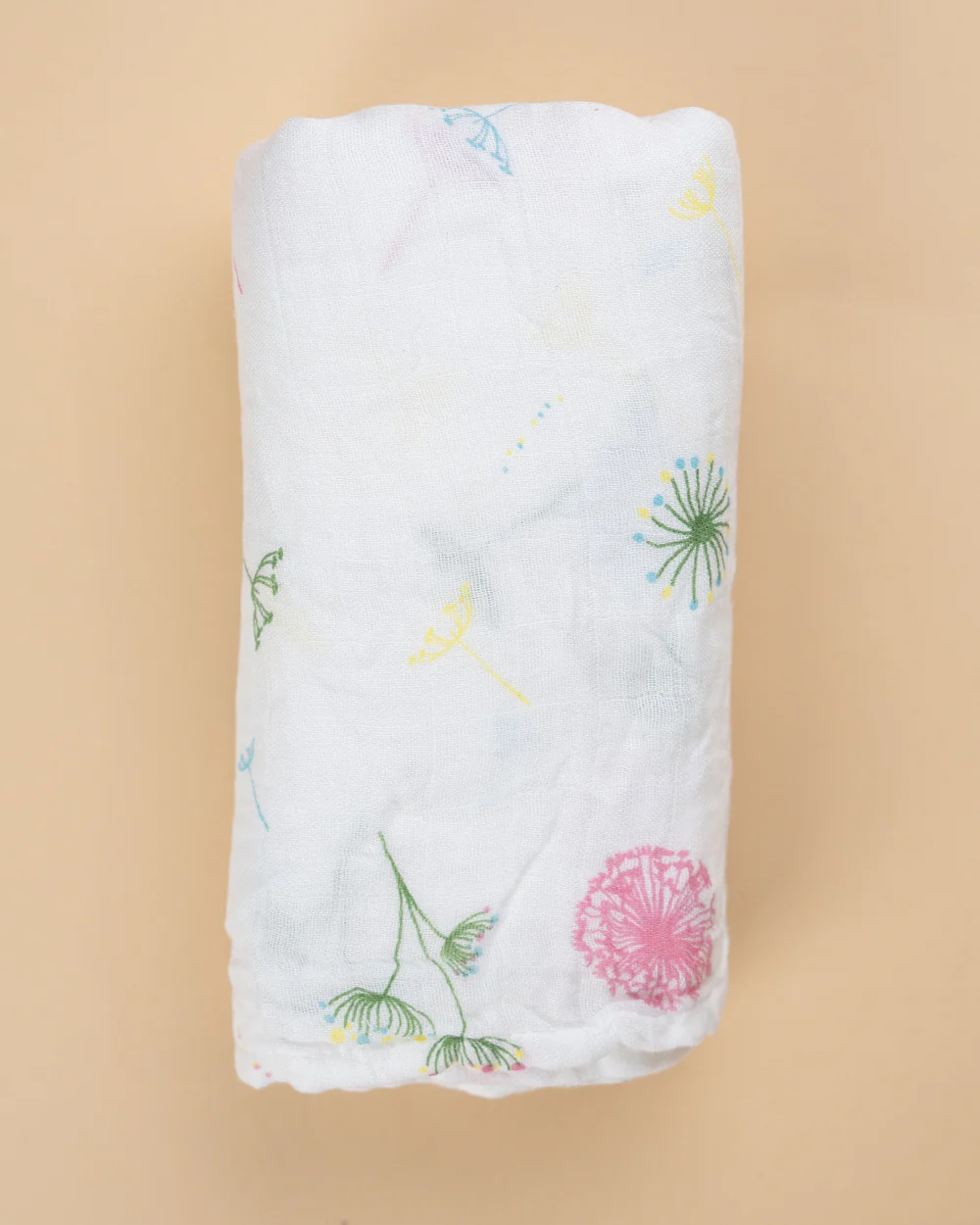 Hopop Cactus Baby Swaddle-100% Organic Cotton Muslin-White-For Infants
