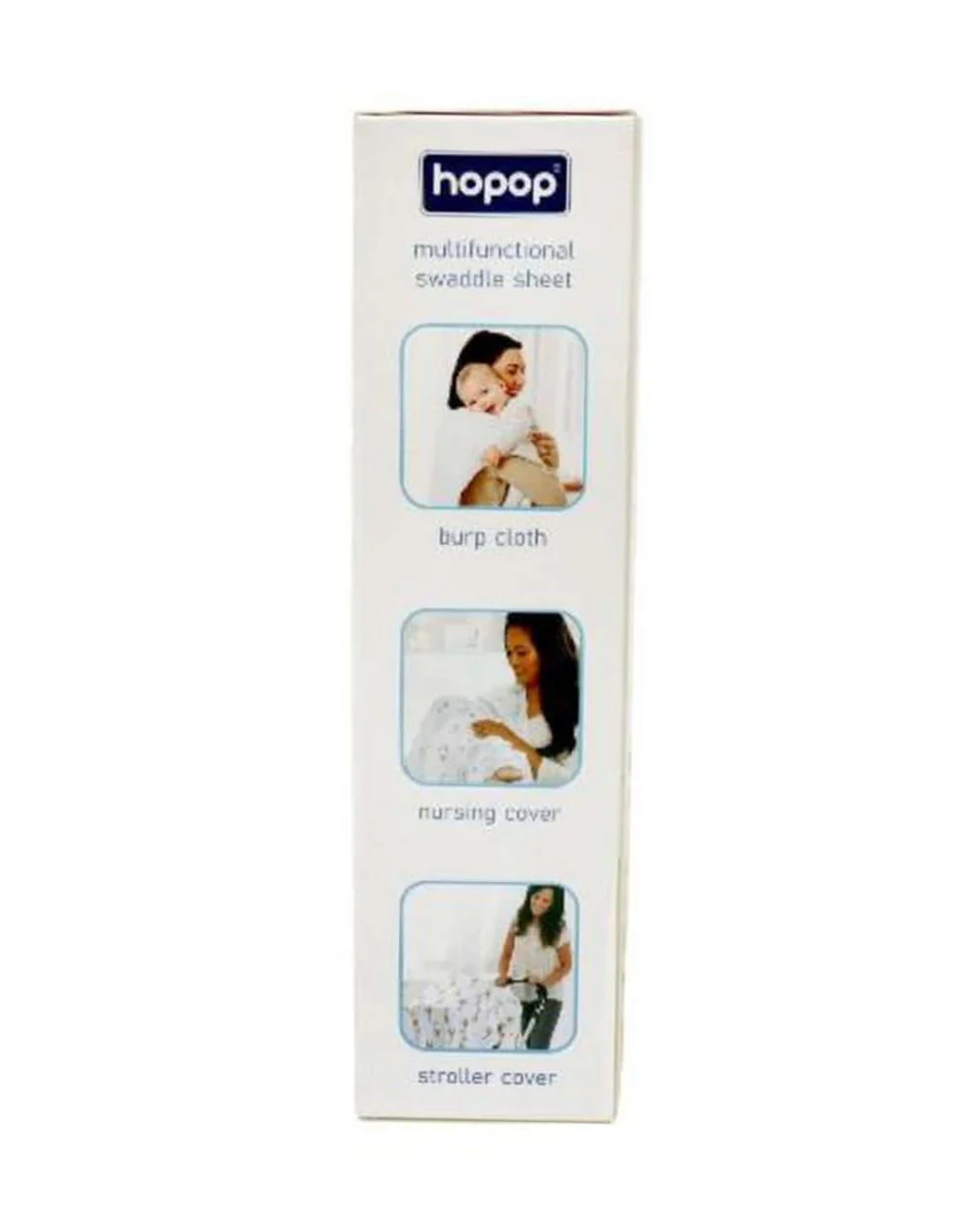 Hopop Elephant Baby Swaddle-100% Organic Cotton Muslin-White-For Infants - Image 2
