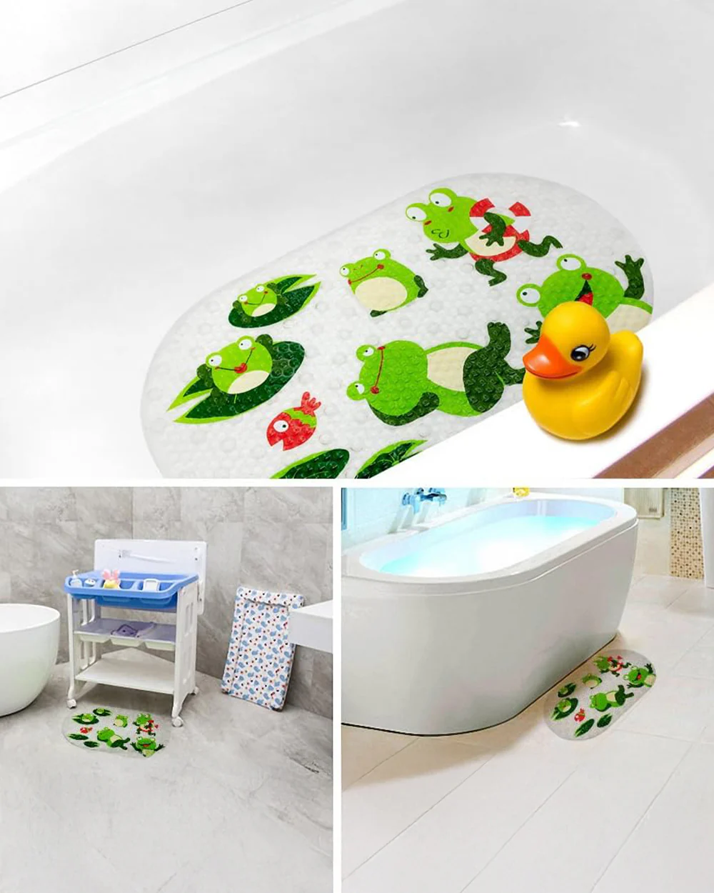 Hopop Frog Baby Bath Mat-With Anti-Skid Base & Suction Cups - Image 4