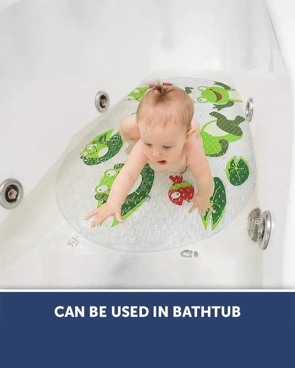 Hopop Frog Baby Bath Mat-With Anti-Skid Base & Suction Cups - Image 5