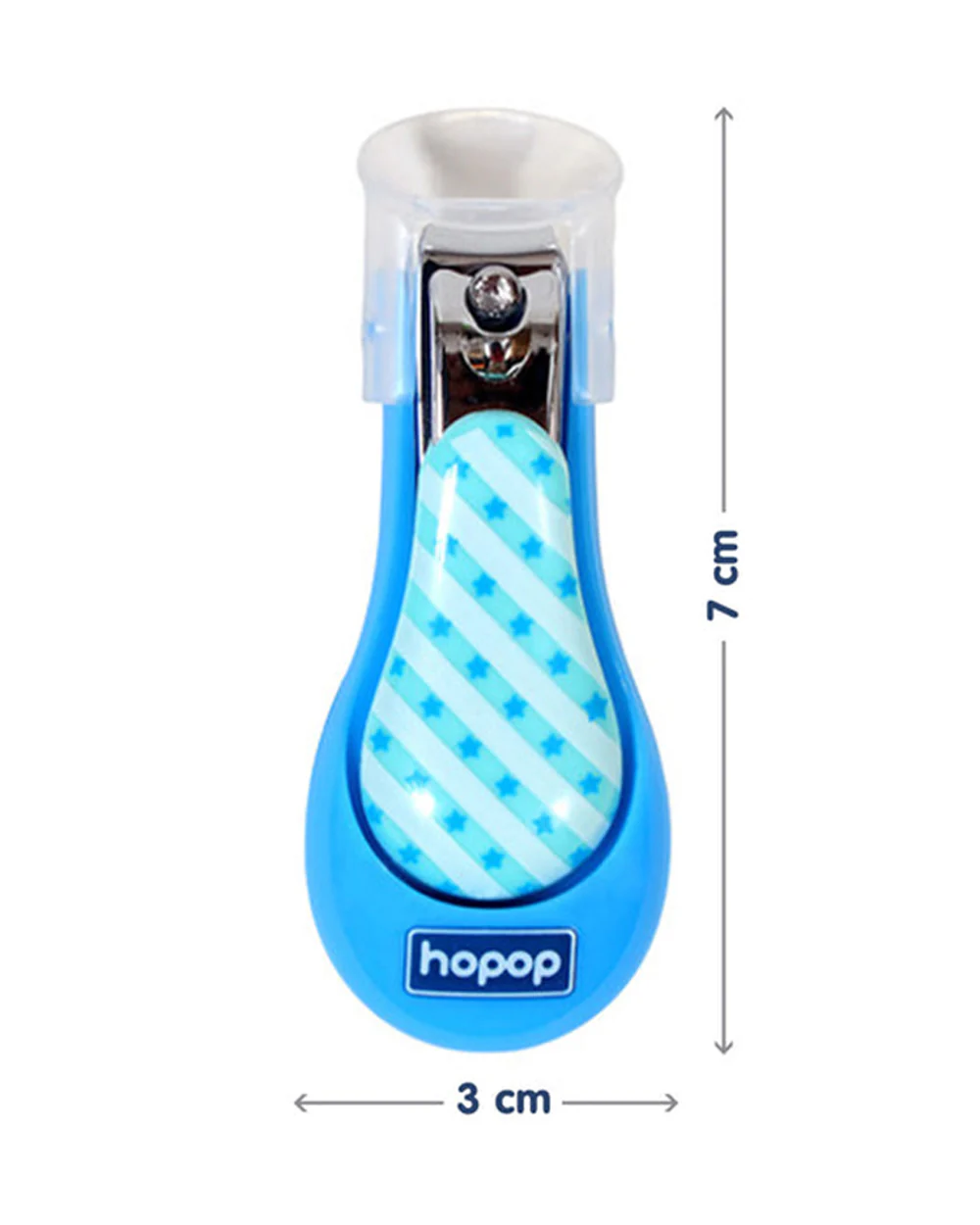 Hopop Nail Clipper-With Skin Guard-Blue Check - Image 4