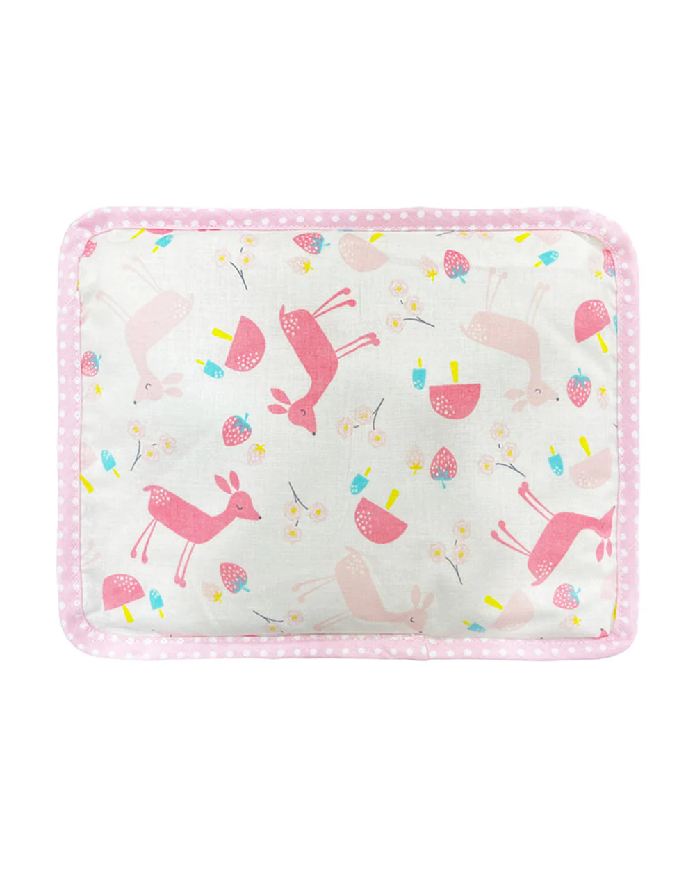 Hopop Deer Baby Mustard Pillow-100% Cotton-Mutlicolor-For Infants