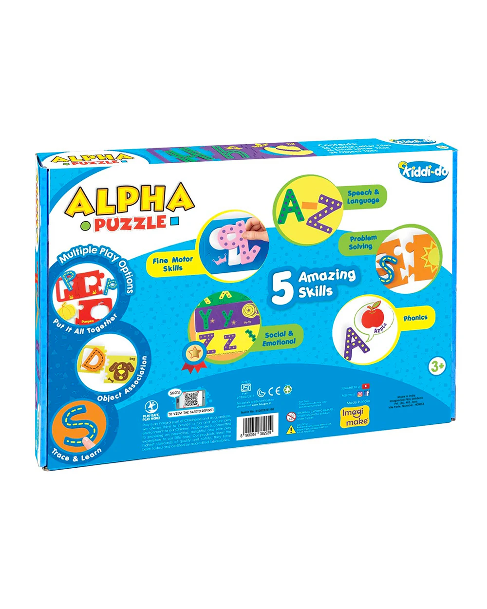 Imagimake Alpha Puzzle-26 Alphabet Tiles-Learning & Educational Toys-24M+ - Image 6