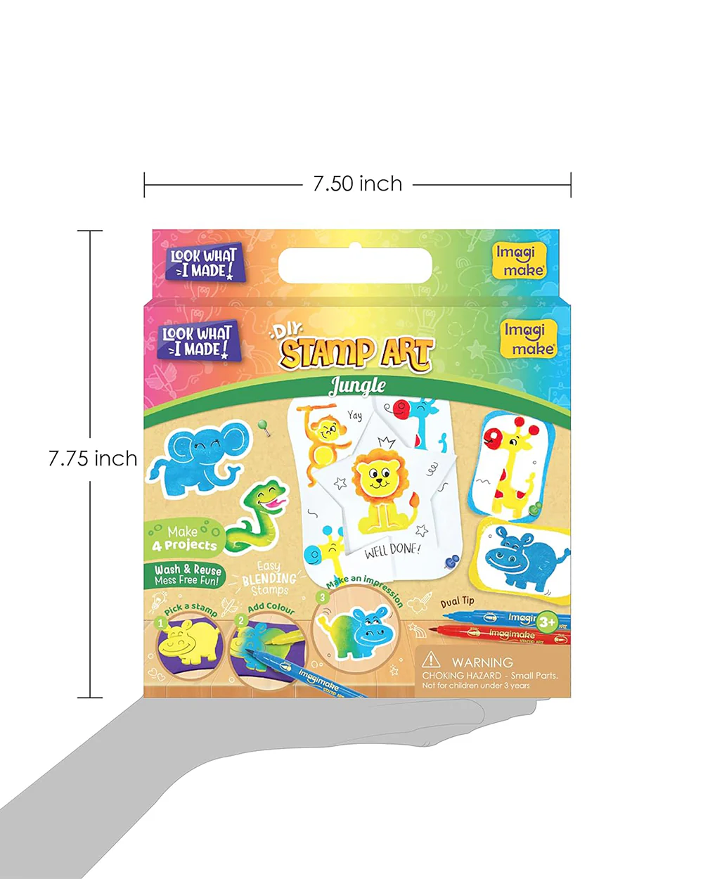 Imagimake DIY Food Stamp Art-Wash & Reuse-Art & Craft Kit-36M+ - Image 13