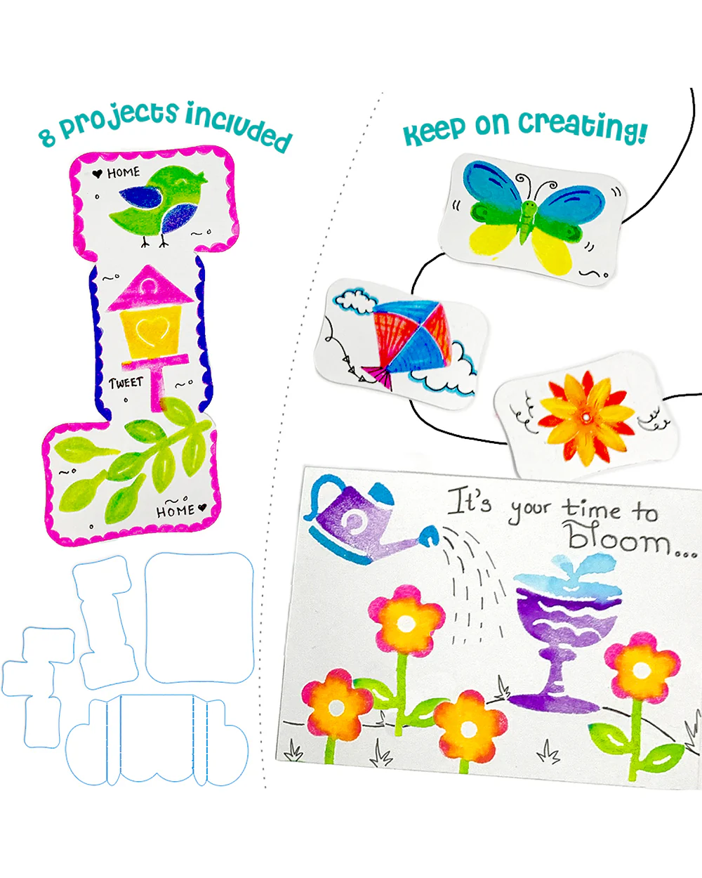 Imagimake DIY Garden Stamp Art-Wash & Reuse-Art & Craft Kit-36M+ - Image 3