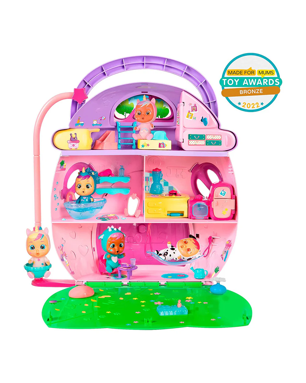 IMC Cry Babies Dreamy Mega Doll House-Promotes Imagination & Creativity-With 3 Different Stories & 25+ Accessories-12M+