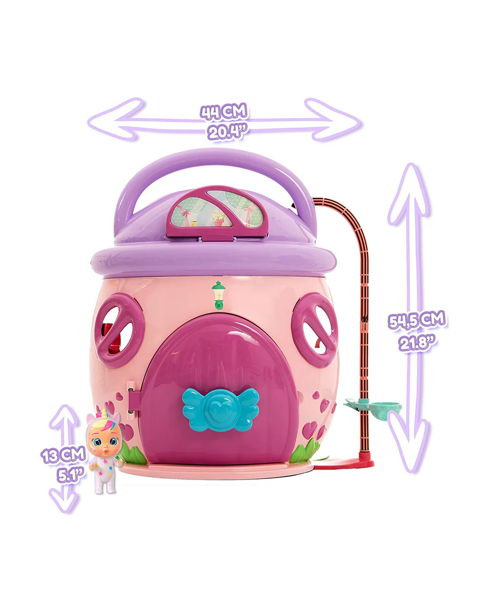IMC Cry Babies Dreamy Mega Doll House-Promotes Imagination & Creativity-With 3 Different Stories & 25+ Accessories-12M+ - Image 3
