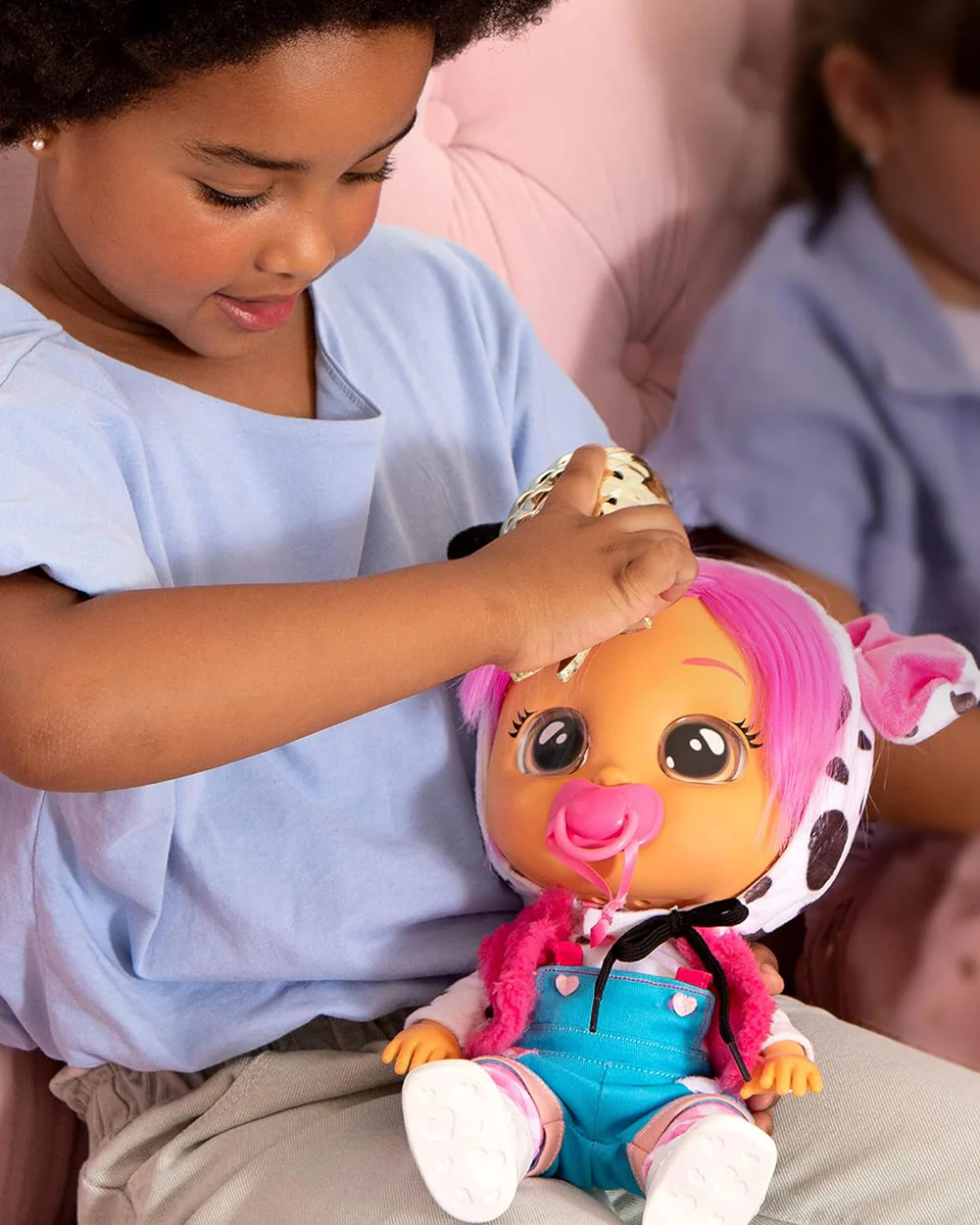 IMC Cry Babies Dressy Dotty Doll-With Magical Tears & 10 Realistic Baby Sounds-12M+ - Image 3