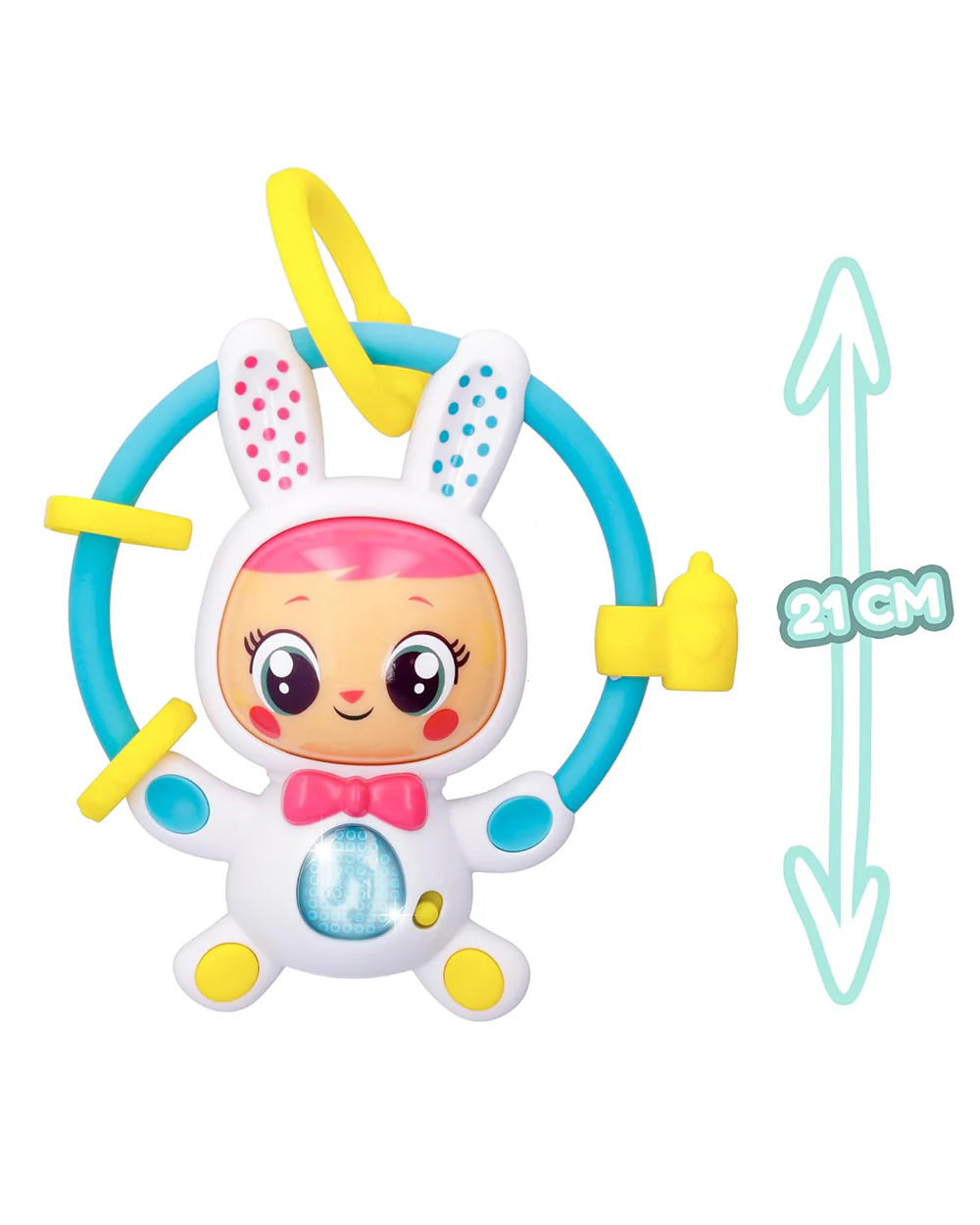 IMC Cry Babies My Little Coney's Rattle Toy-Interactive Sounds & Lights-Promotes Auditory & Visual Stimulation-For Infants - Image 2