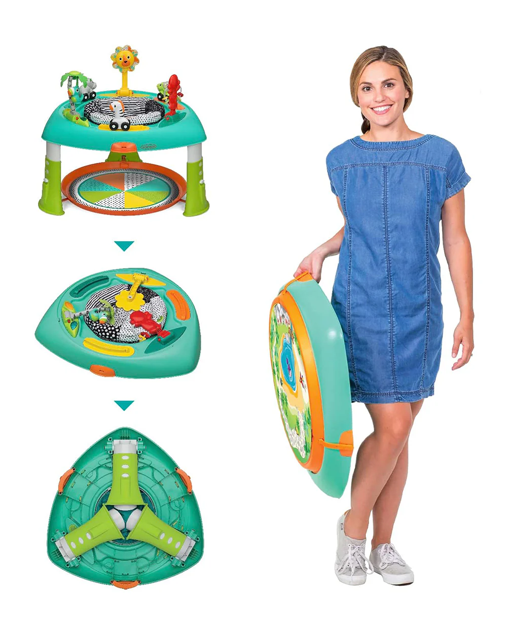 Infantino 2-In-1 Sit, Spin & Stand Entertainer & Activity Table-Learning & Educational Toys-12M+ - Image 5
