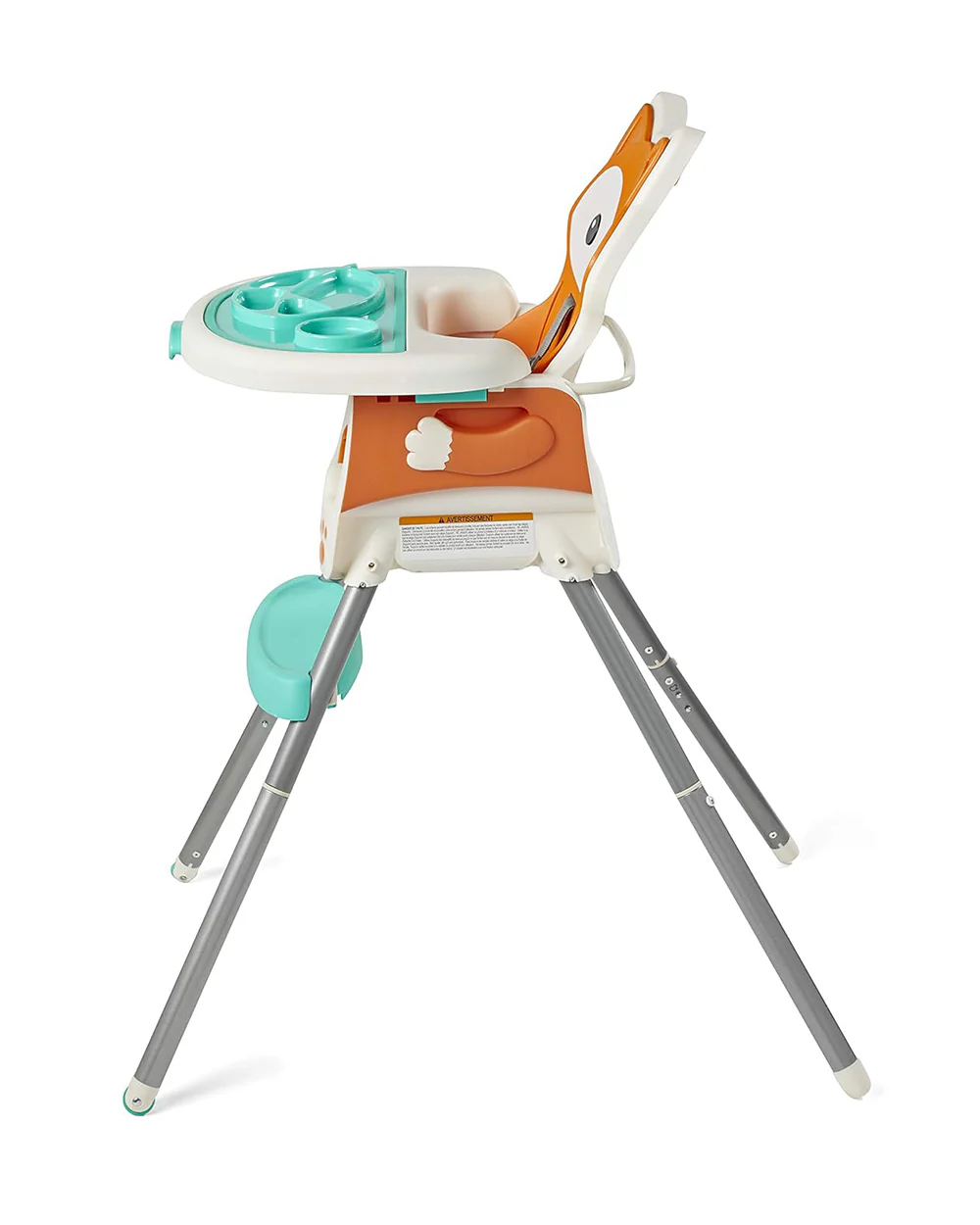 Infantino Grow-With-Me-4-in-1-Convertible Baby High Chair-With Easy To Clean Meal Mat-Removable Child Tray-Reclines For Infant Feeding-For 6 to 36M-Fox - Image 11