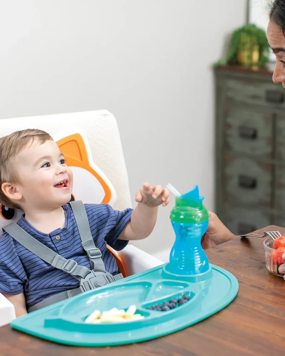Infantino Grow-With-Me-4-in-1-Convertible Baby High Chair-With Easy To Clean Meal Mat-Removable Child Tray-Reclines For Infant Feeding-For 6 to 36M-Fox - Image 18