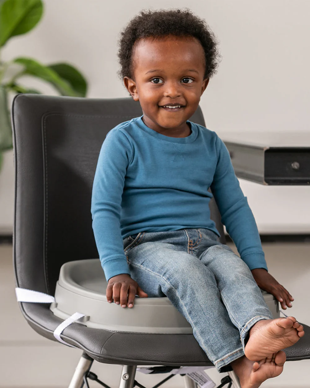 Infantino Grow-With-Me 4-in-1 Booster Seat-Converts Into Infant & Toddler Booster Seat-Two Can Dine-With Dishwasher Safe & Removable Meal Tray-3 Point Harness-For 6 to 36M-Teal & Grey - Image 17