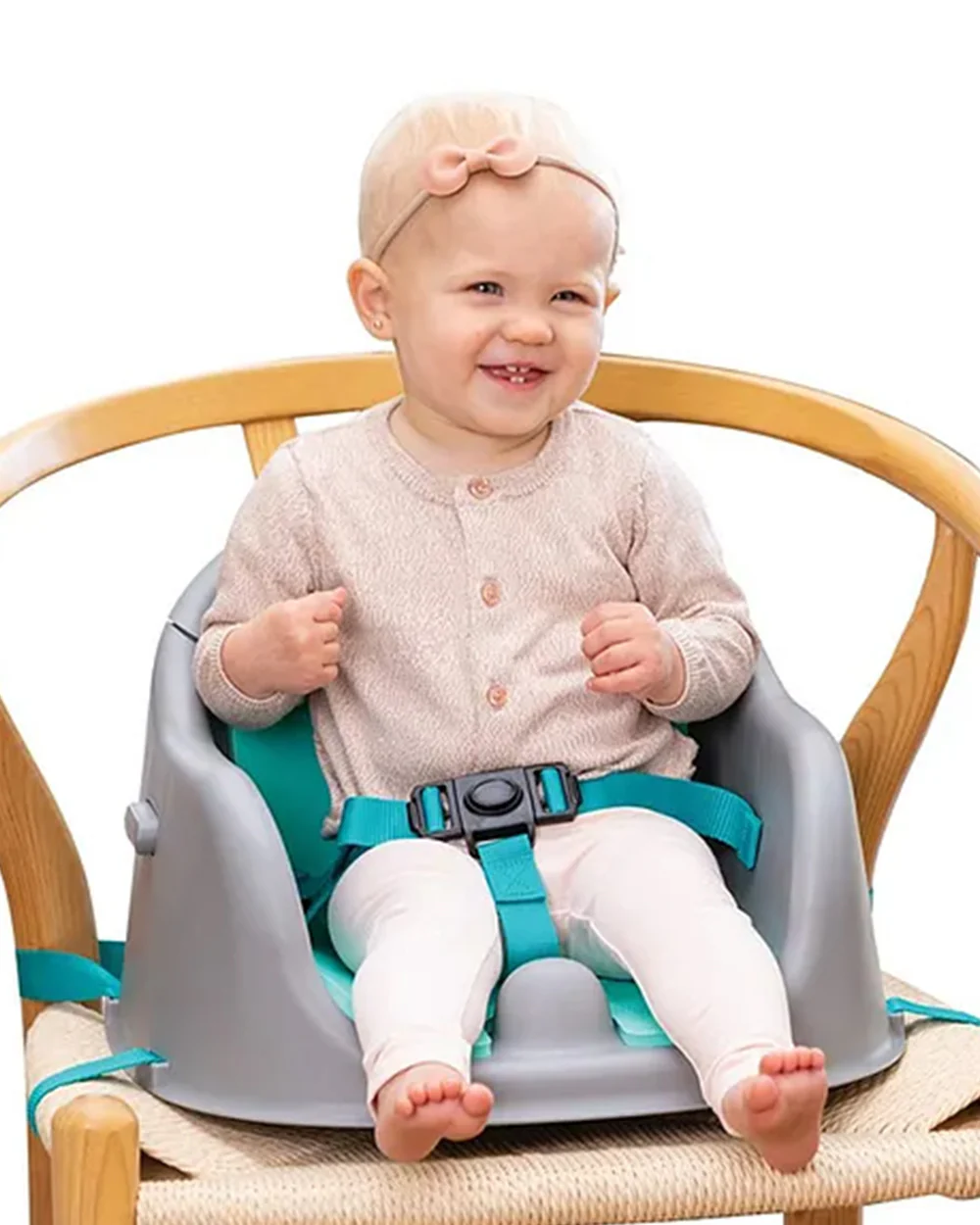 Infantino Music & Light 3-in-1 Discovery Seat & Booster-Interactive Play, Snack Time, and Secure Booster-Features Light Up Piano with 20 Songs, 6 Engaging Activities, and Wipeable Seat Cushion-Supports Sensory and Fine Motor Skills-6 to 36M-Teal & Grey - Image 6