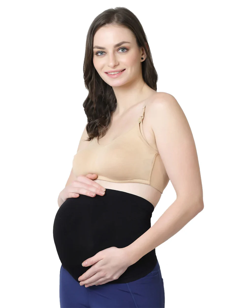 Inner Sense Maternity Belly Band-Growing Belly Support-Ease Back Pain-Seamless Side-During Pregnancy-Skin - Image 5
