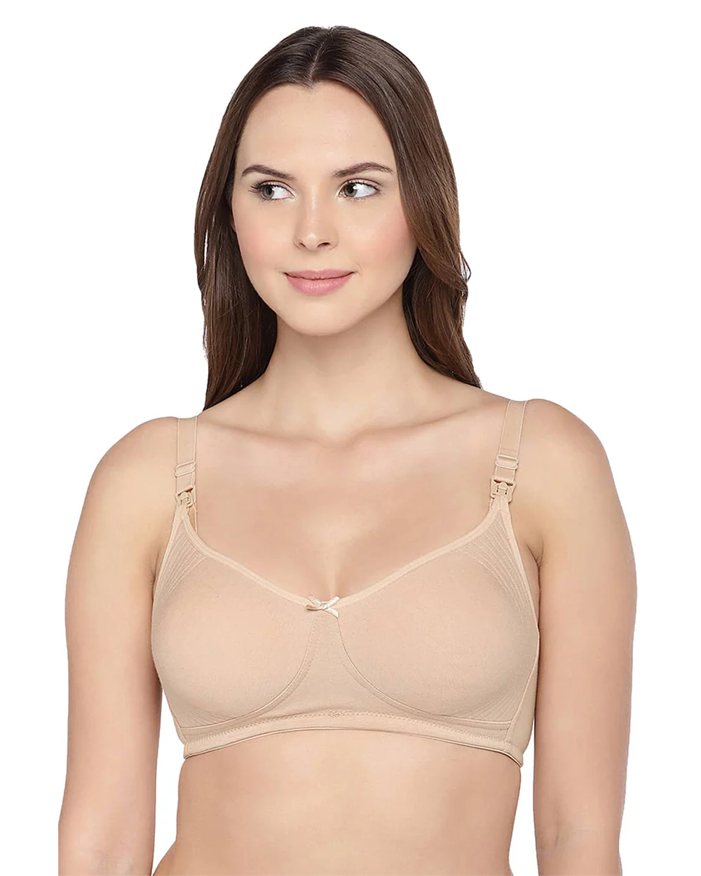 Inner Sense Organic Cotton Feeding Bras Combo Set-Skin-Wire Free & Non Padded-Pack of 2 - Image 2
