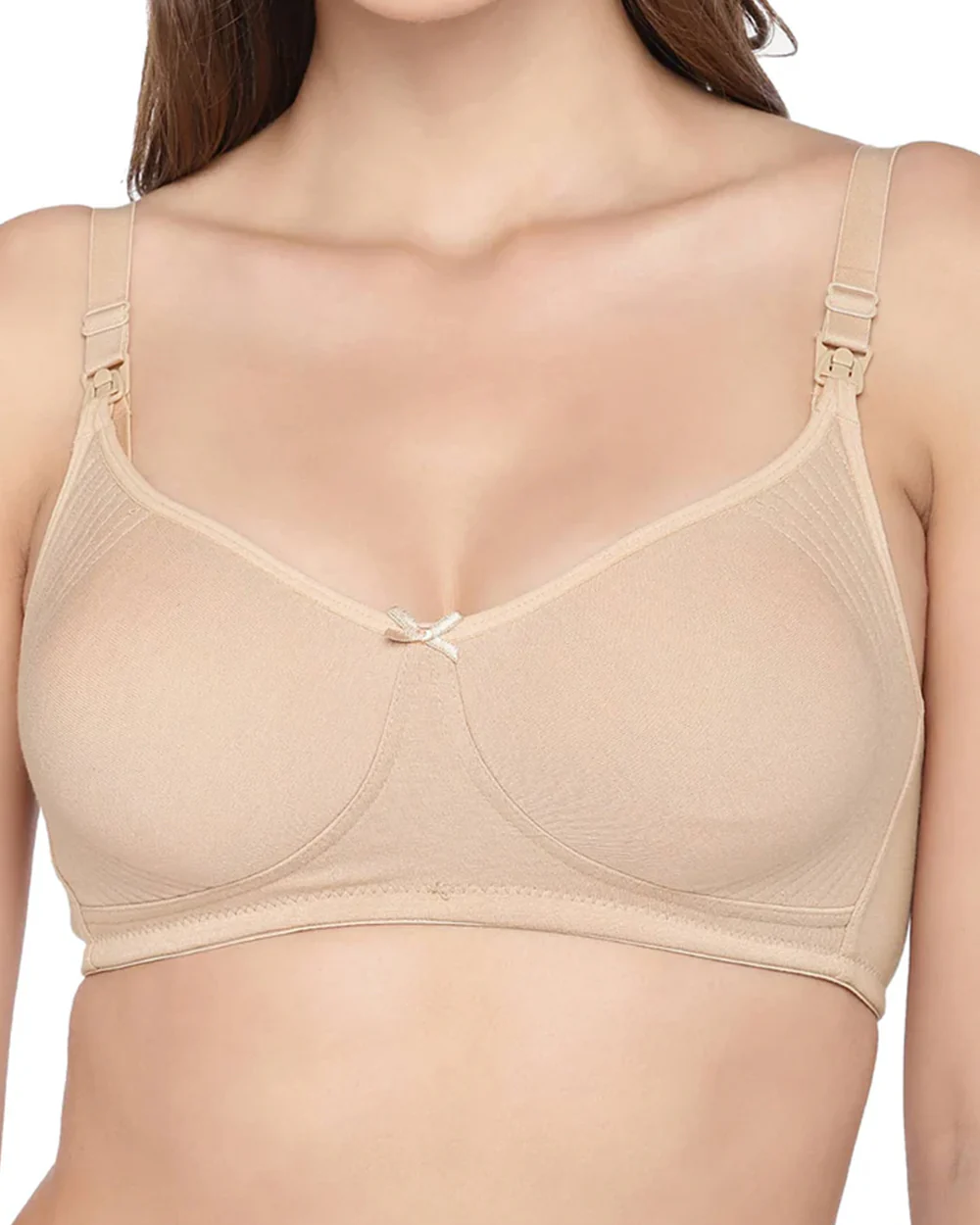 Inner Sense Organic Cotton Feeding Bras Combo Set-Skin-Wire Free & Non Padded-Pack of 2 - Image 5