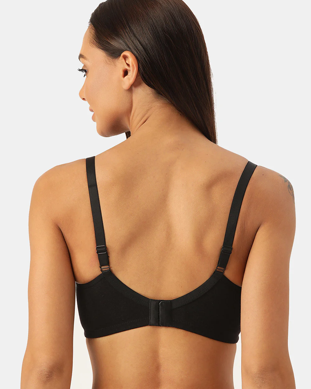 Inner Sense Organic Cotton Nursing Bra-Black-Removable Pads-Wire Free & Full Coverage-Maternity Bra For Nursing - Image 3
