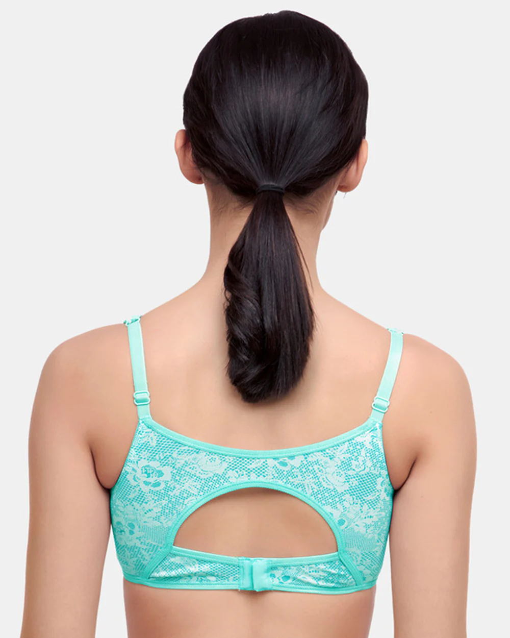 Inner Sense Organic Cotton Sleeping Bra-Aqua Blue-Non Padded-Wire Free & High Coverage-Anti Fungal & Anti Odour-For Nursing - Image 3