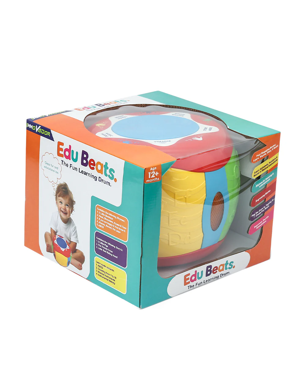 Innovador Edu Beats-Musical Toy-Fun Learning Drum With Learn Rhyme & Music Modes-12M+ - Image 11