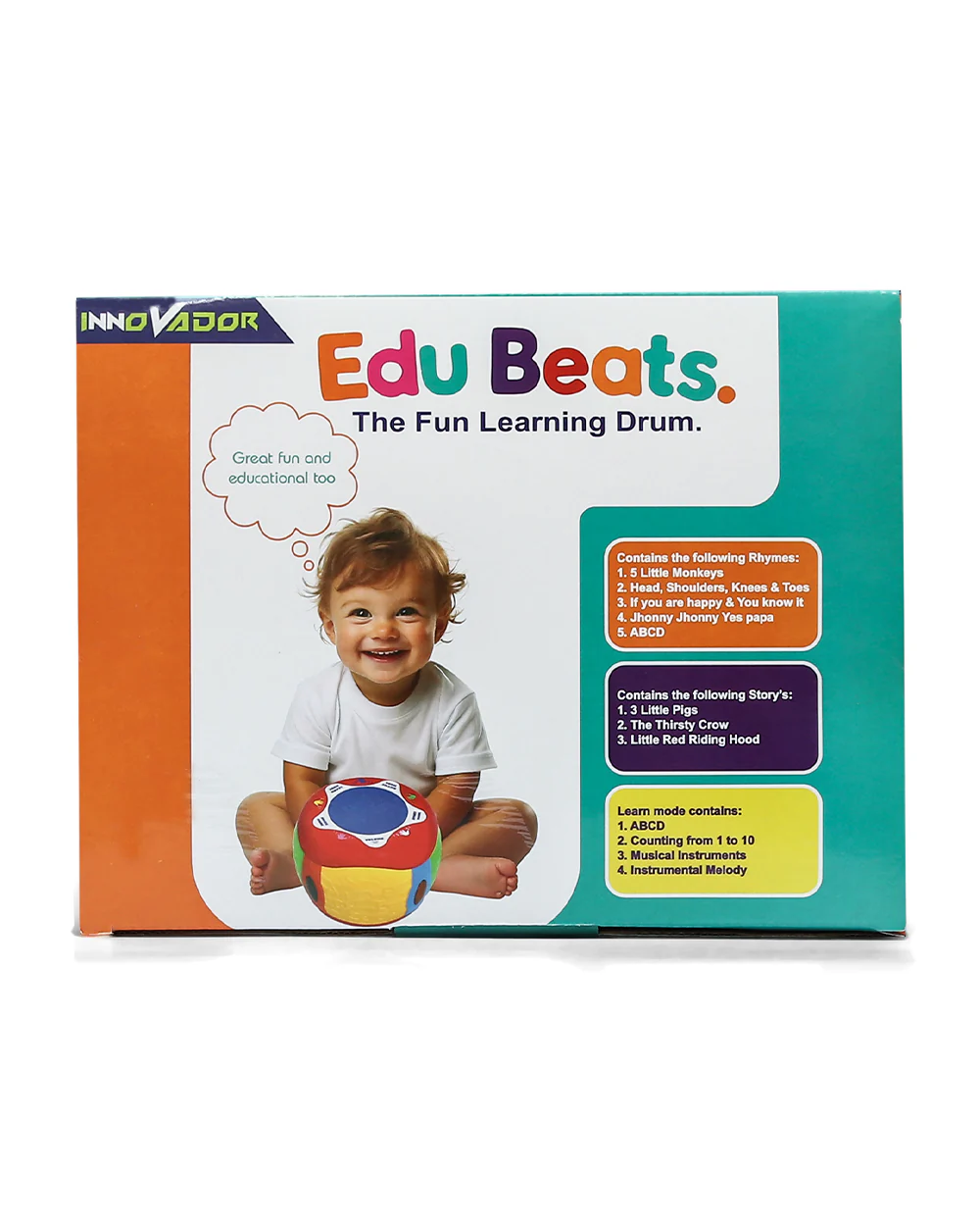Innovador Edu Beats-Musical Toy-Fun Learning Drum With Learn Rhyme & Music Modes-12M+ - Image 13