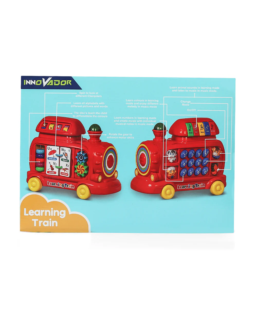 Innovador Learning Train-Musical Toy-Assorted-Light Up Sound Buttons-Interactive Educational Pull Along Train-12M+ - Image 13