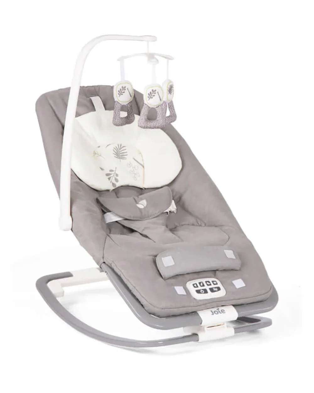 Joie Dreamer Rocker & Bouncer-3 Position Reclining Seat-2 Position Adjustable Leg Rest-With Removable & Rotating Toy Bar-Battery Operated-2 Years Warranty-Upto 9 Kg-Fern
