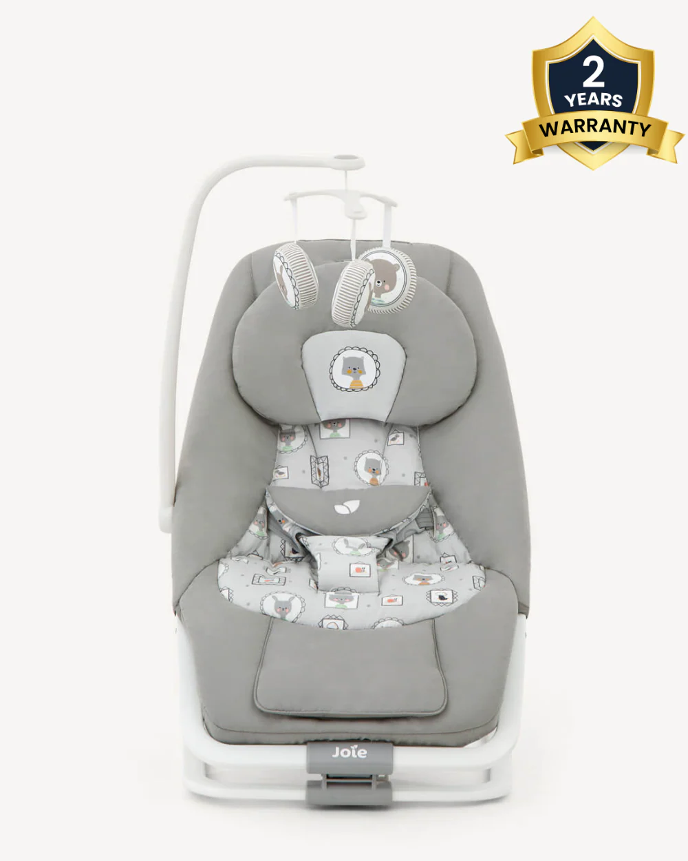 Joie Dreamer Rocker & Bouncer-3 Position Reclining Seat-2 Position Adjustable Leg Rest-With Removable & Rotating Toy Bar-Battery Operated-2 Years Warranty-Upto 9 Kg-Portrait - Image 2
