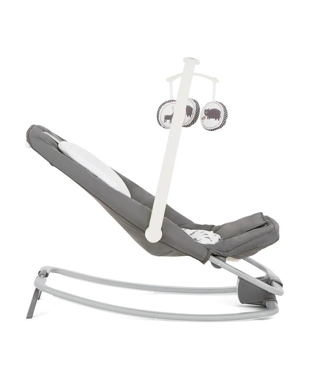 Joie Dreamer Rocker & Bouncer-3 Position Reclining Seat-2 Position Adjustable Leg Rest-With Removable & Rotating Toy Bar-Battery Operated-2 Years Warranty-Upto 9 Kg-Frankie & Friends - Image 5