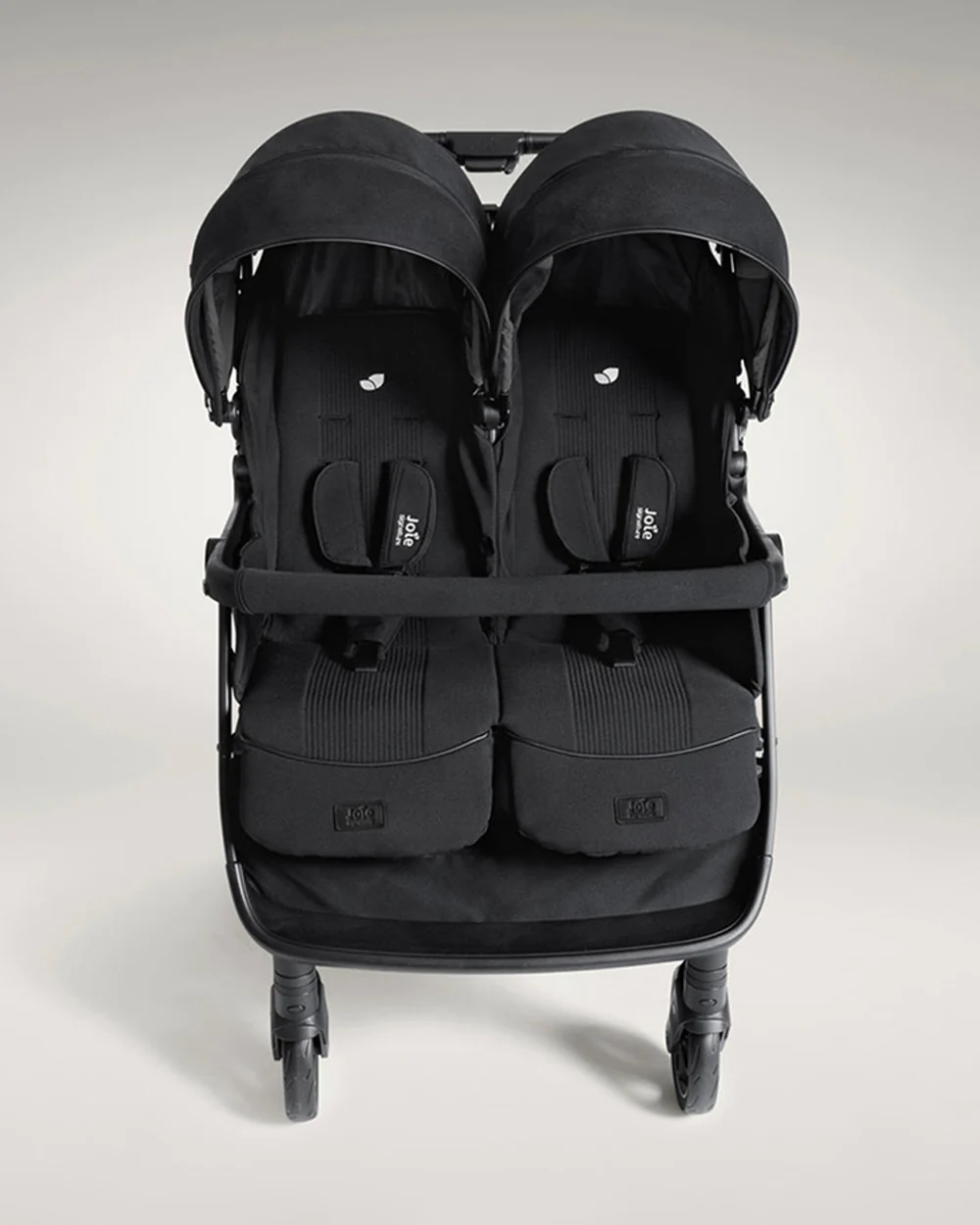 Joie Estrella Twin Stroller-Individually Adjustable Near Flat Reclining Seat-One Hand Fold-2 Years Warranty-Eclipse - Image 6