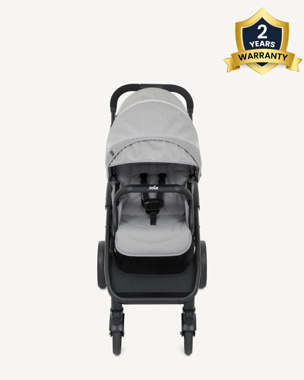 Joie Evalite Duo Twin Stroller-Multiple Recline Positions-Adjustable Leg Rest-Pram For 0 to 3Y (Upto 15 Kg)-Grey Flannel - Image 2