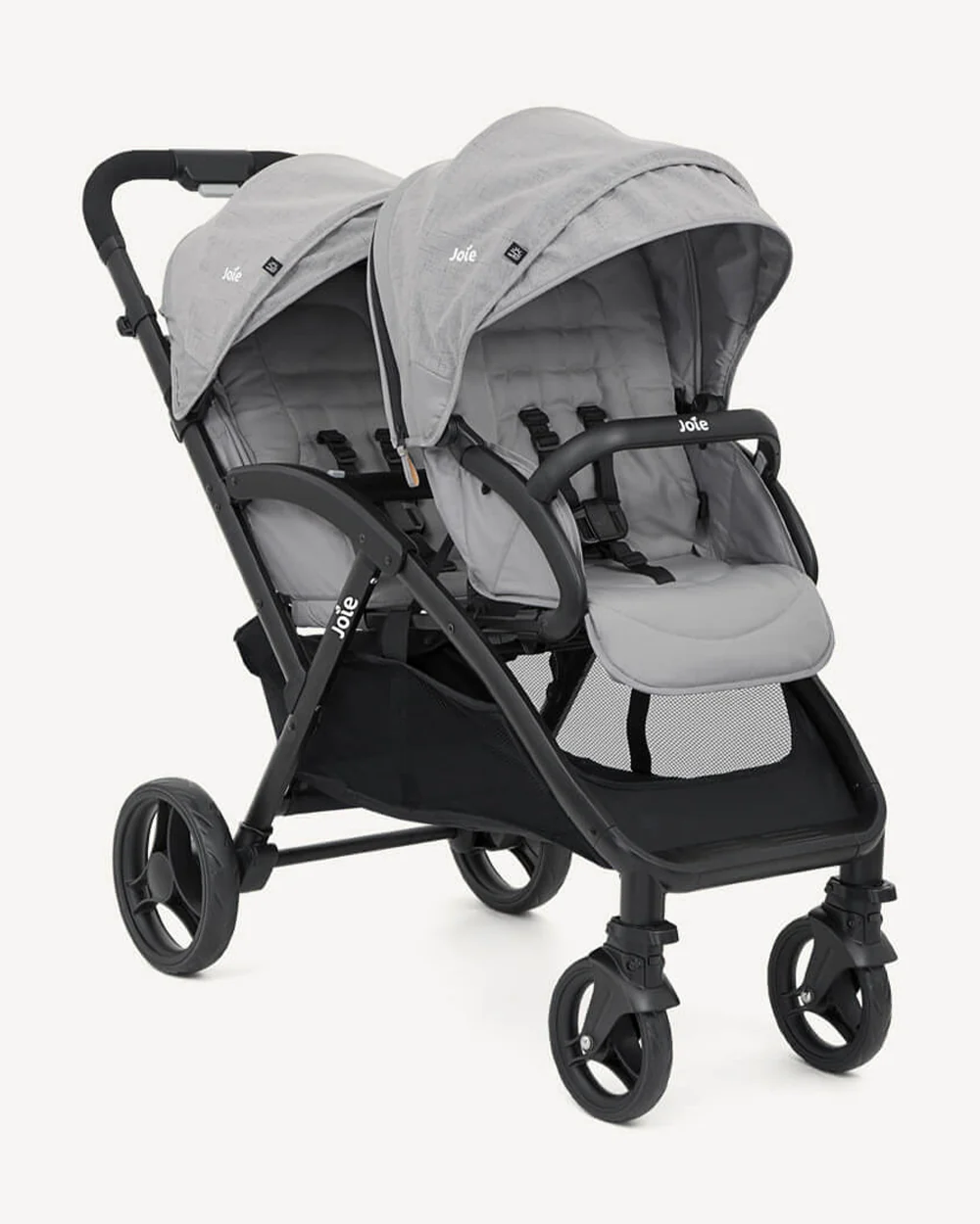 Joie Evalite Duo Twin Stroller-Multiple Recline Positions-Adjustable Leg Rest-Pram For 0 to 3Y (Upto 15 Kg)-Grey Flannel - Image 3