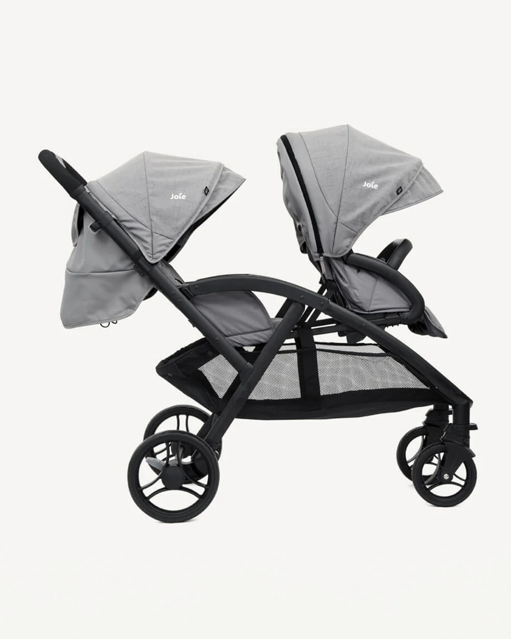 Joie Evalite Duo Twin Stroller-Multiple Recline Positions-Adjustable Leg Rest-Pram For 0 to 3Y (Upto 15 Kg)-Grey Flannel - Image 7