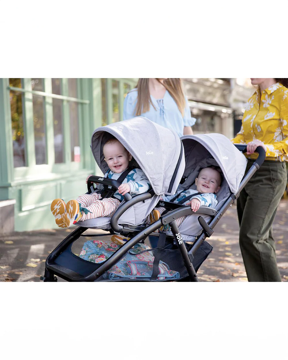 Joie Evalite Duo Twin Stroller-Multiple Recline Positions-Adjustable Leg Rest-Pram For 0 to 3Y (Upto 15 Kg)-Shale - Image 10