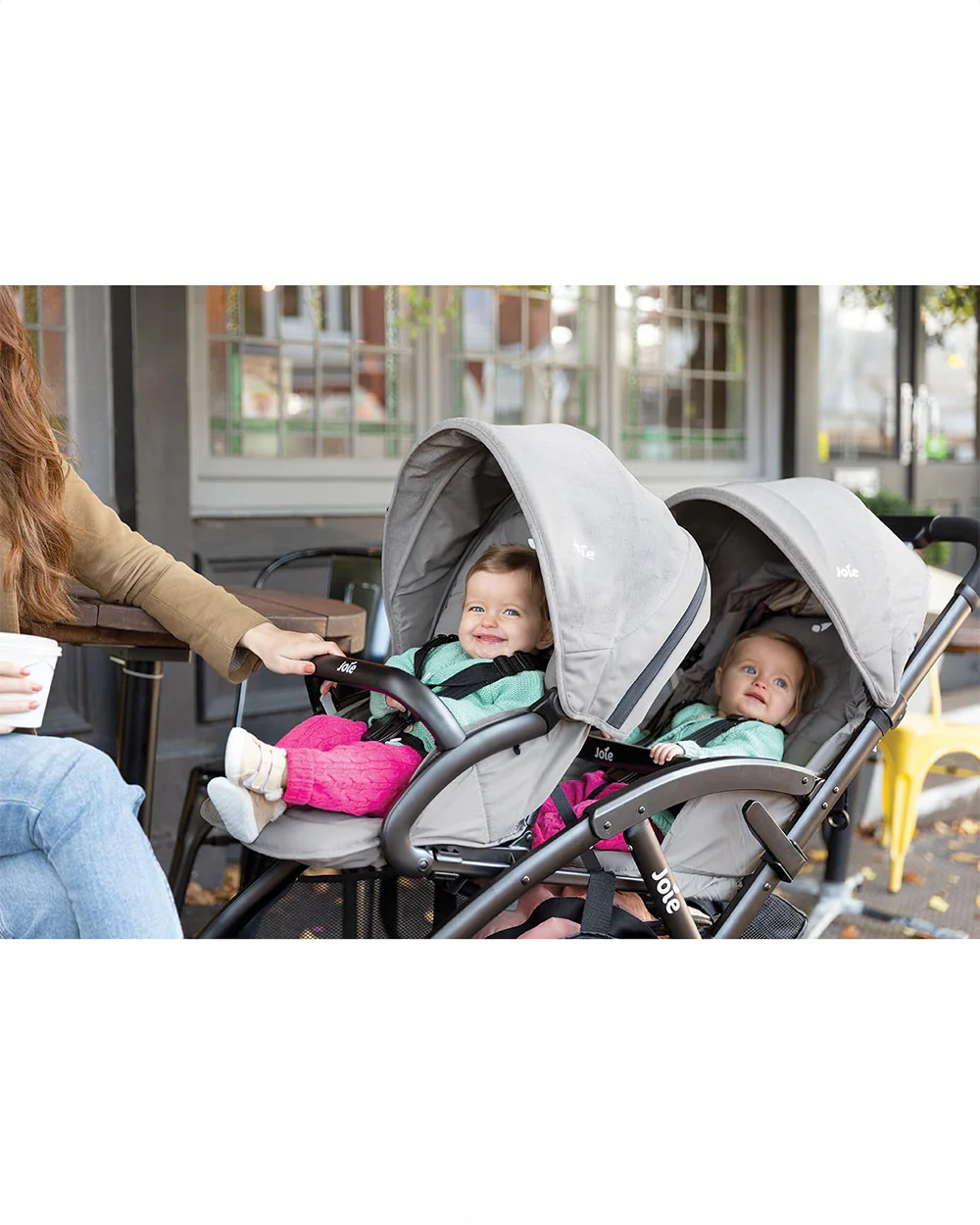 Joie Evalite Duo Twin Stroller-Multiple Recline Positions-Adjustable Leg Rest-Pram For 0 to 3Y (Upto 15 Kg)-Shale - Image 13